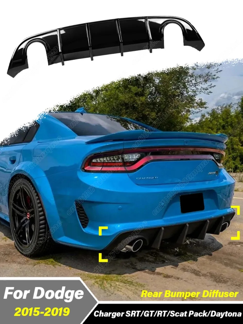 For Dodge Charger SRT/GT/RT/Scat Pack/Daytona 2015 2016 2017 2018 2019 Car Rear Bumper Spoiler Lip Exterior Accessories Body Kit sayaragear