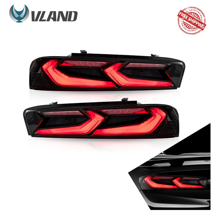 VLAND Taillight Assembly FIT FOR CHEVROLET CAMARO 2016-2018 LED TAIL LAMP LED Running Light  LED Brake Light sayaragear