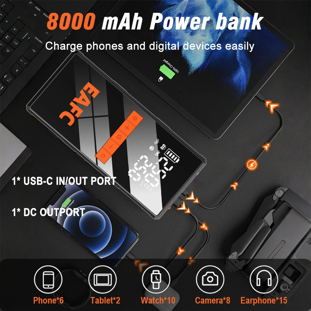 12V Car Jump Starter 4 In 1 Car Wireless Tire Inflator Pump Air Compressor Power Bank Potable Battery Starting Fast Charging sayaragear