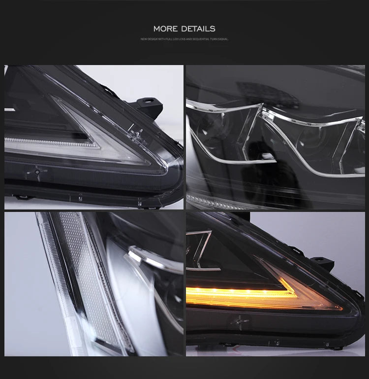VLAND Headlamp Car Assembly For LEXUS  IS250 Headlight IS350 IS300 2006-2012 IS220d/IS F Clear Lamplight With Moving Turn Signal sayaragear