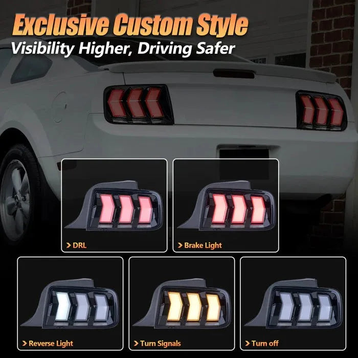 Vland Mustang 2005–2009 RGB LED Tail Lights with Sequential Turn Signal sayaragear