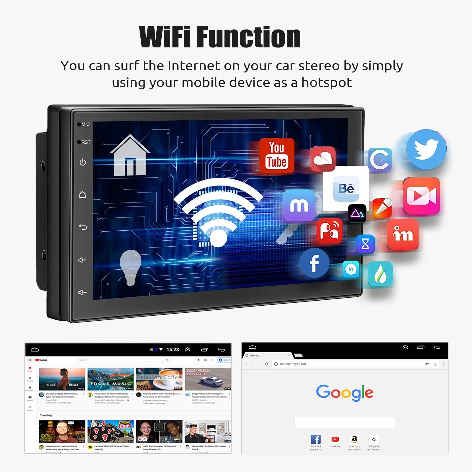ESSGOO 7 9 10" Car Radio Android Auto Carplay Car Stereo Multimedia Player Universal WIFI GPS Autoradio Car Intelligent Systems sayaragear