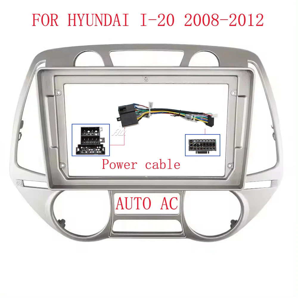 Car 9 Inch Radio Fascia For HYUNDAI I20 2008-2012 Frame Android 2Din MP5 Player Stereo Panel sayaragear
