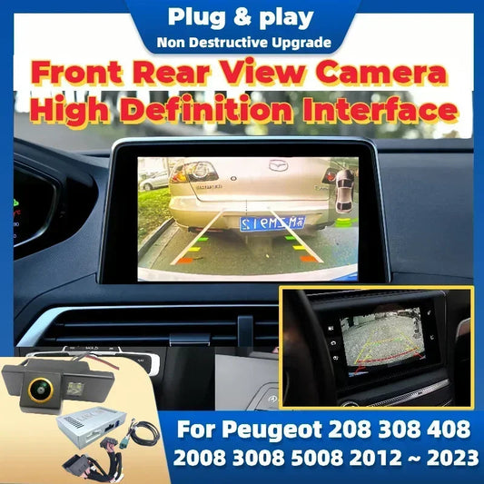 Reverse Camera Kit Special For Peugeot 208 308 408 2008 3008 5008 2012 ~ 2023 Original Screen Plug & Play Front Rear View Camera sayaragear