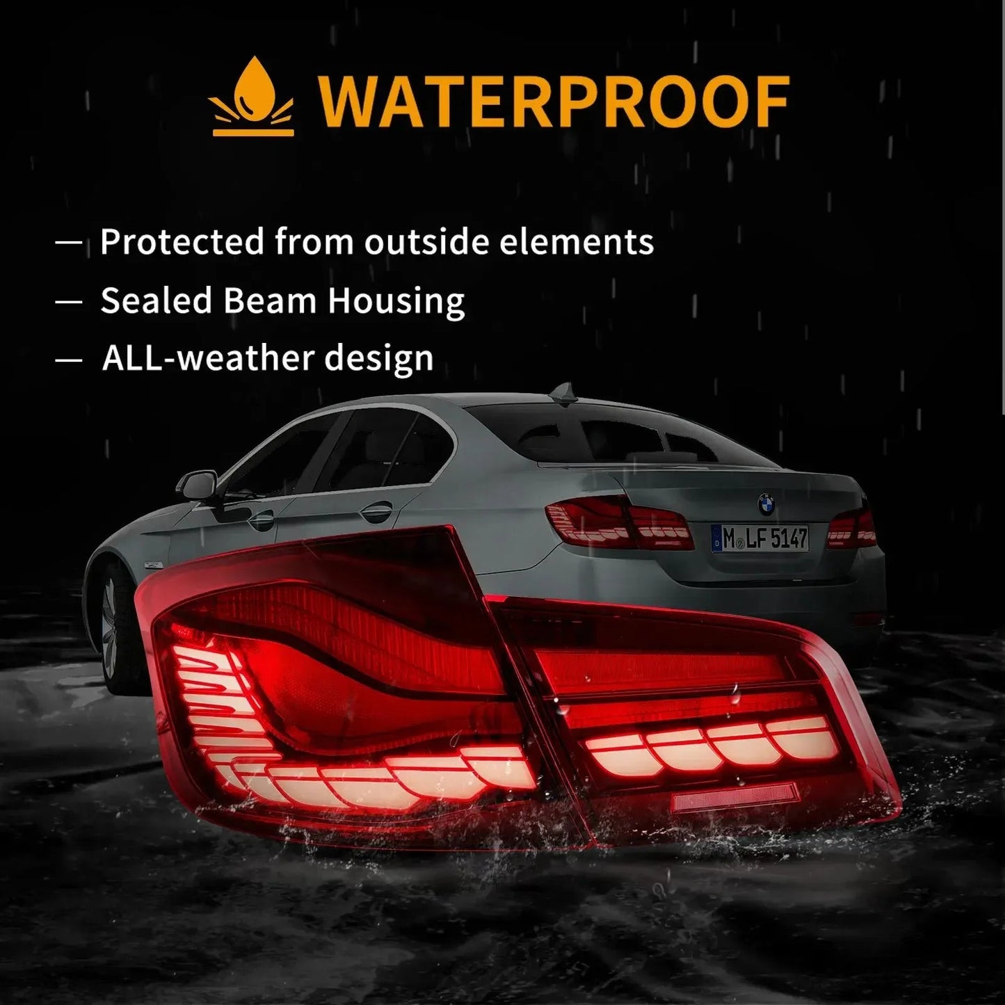 Vland 2011-2017 5 Series M5 F10 F18 OLED Tail Lights With Dynamic Welcome Lighting [CS Style] sayaragear