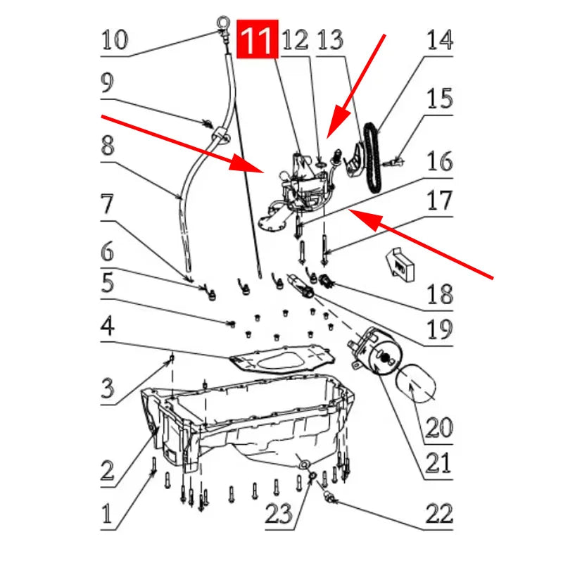 1011010-A04 D20T008-1100 original installed oil pump For Changan CS75PLUS CS95 sayaragear
