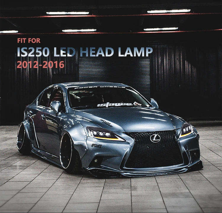 VLAND Headlamp Car Assembly For LEXUS  IS250 Headlight IS350 IS300 2006-2012 IS220d/IS F Clear Lamplight With Moving Turn Signal sayaragear