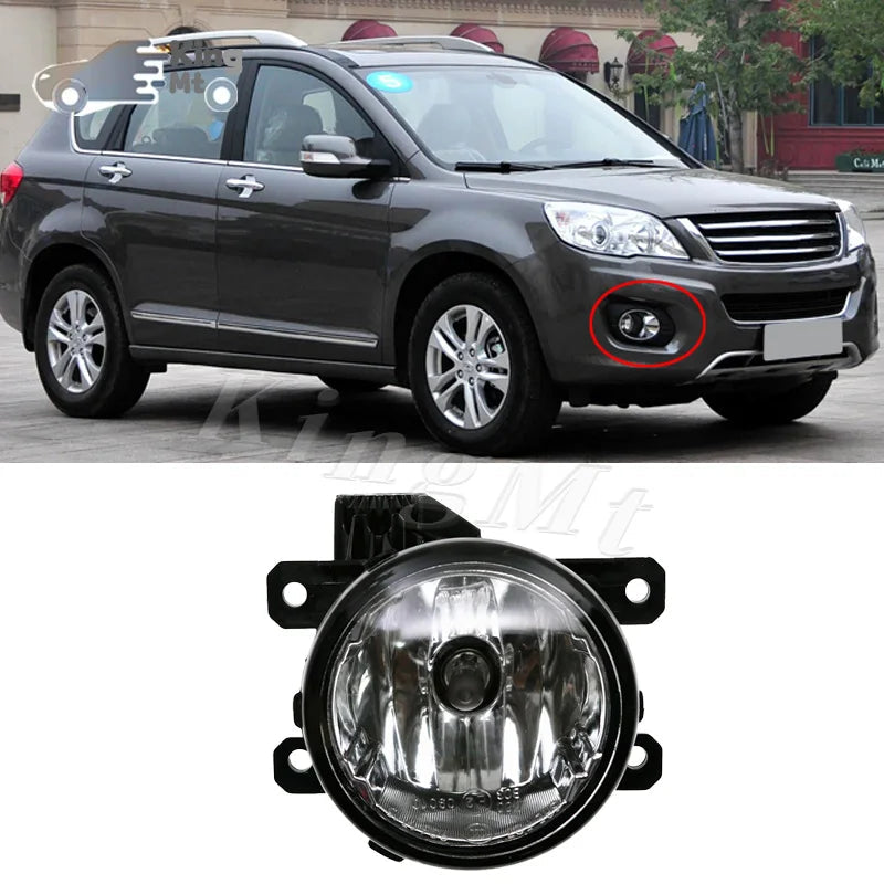 For Great Wall Hover Haval H6 Foglight Fog Light Assembly Halogen Front Bumper Fog Lamp Kit Replacement with Waterproof Housing sayaragear