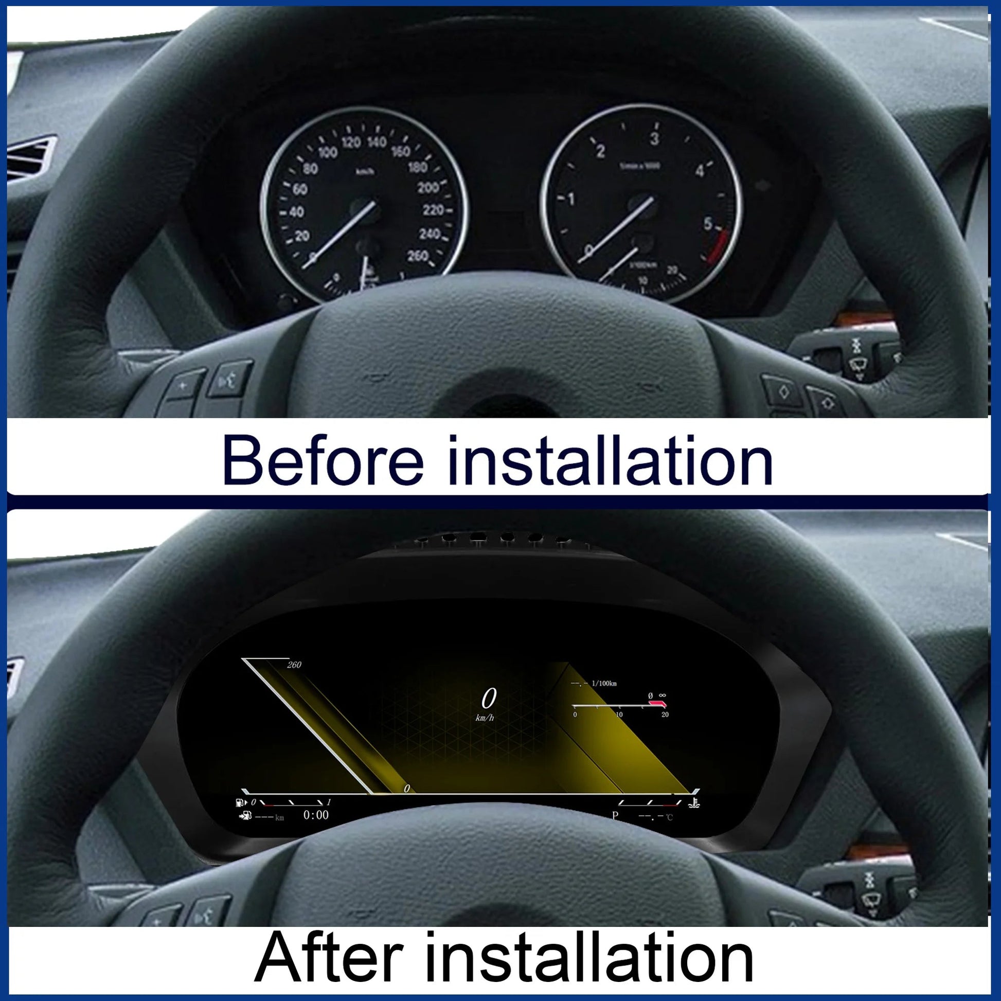 Digital instrument cluster for BMW X5 E70 X6 E71 2006-2013 CCC CIC Odometer,HUD instrument cluster, speedometer cluster 12.3'' sayaragear
