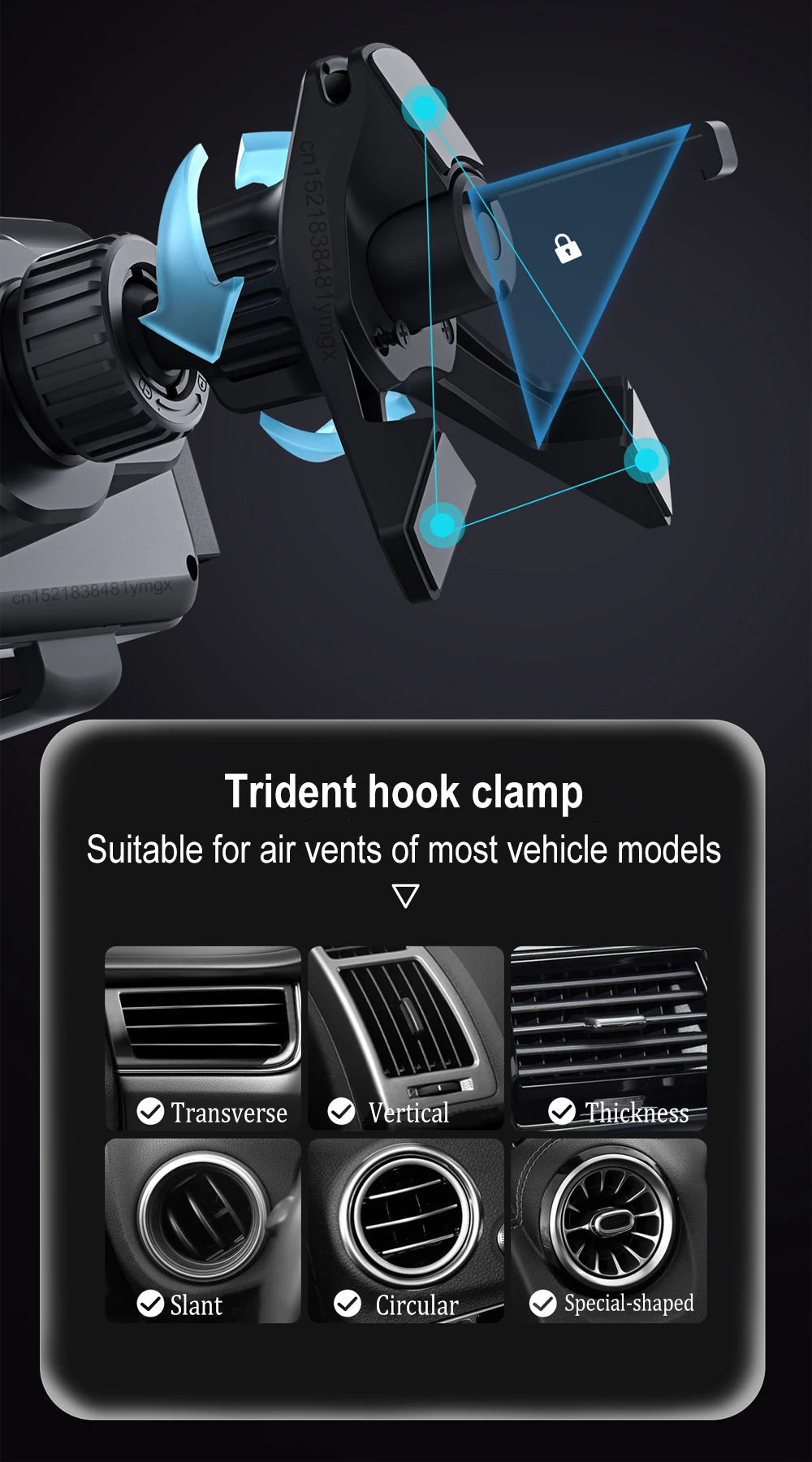 Car Wireless Charger Dual Coil Fold Screen Phone Fast Charging For Samsung Galaxy Z Fold 5 6 Flip 3 4 Air Vent Car Phone Holder sayaragear
