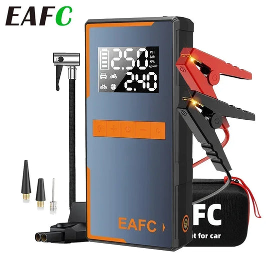 EAFC 4 In 1 Jump Starter Air Pump Power Bank Air Compressor LED Lighting 1200A Starter 150PSI Inflatable Pump Battery Booster sayaragear