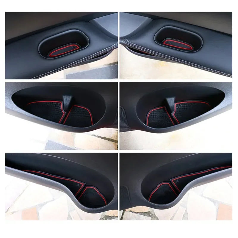 Anti-slip Pat Mat Water Coaster Car Groove Rubber Cushion Stickers Accessories for Suzuki Jimny JB64 JB74 Jimny Sierra 2019 2020 sayaragear