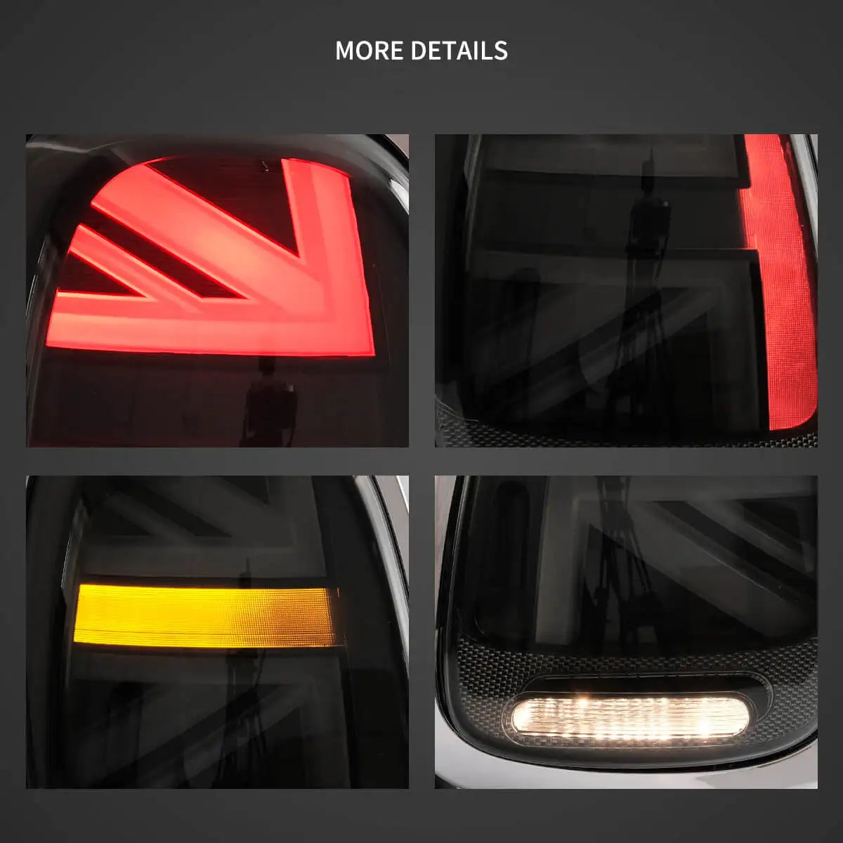 Vland 14-19 Mini F55/F56/F57 Full LED Taillights with Sequential Turn Signal Rear Lamp Assembly Upgrade sayaragear