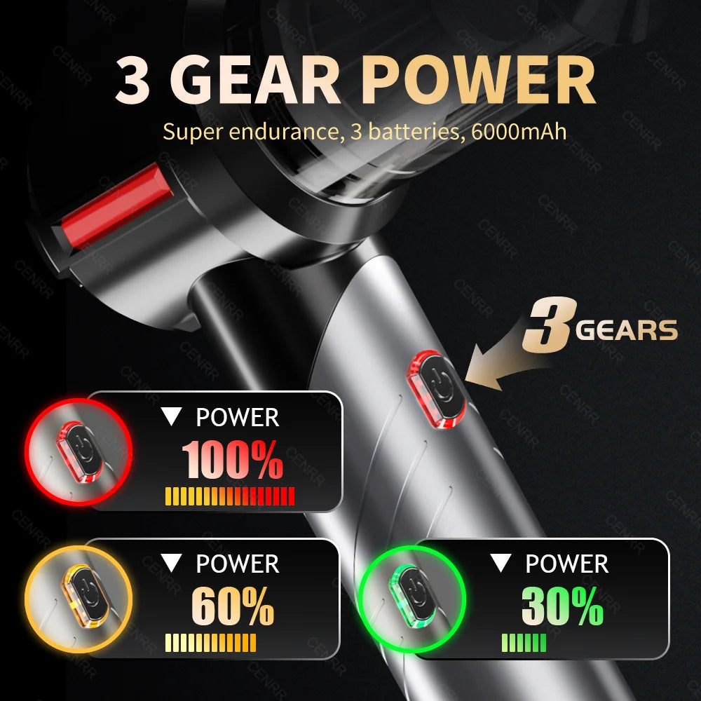 CENRR Car Vacuum Cleaner Mini 998000PA Powerful Cordless Portable Vacuum Cleaner for Home Appliance Handheld Blower Car Cleaner sayaragear