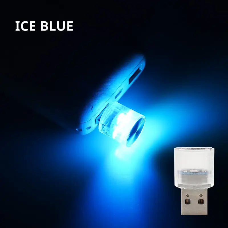 Car Mini USB LED Ambient Light Decorative Atmosphere Lamps for Interior Environment Auto PC Computer Portable Light Plug Play sayaragear