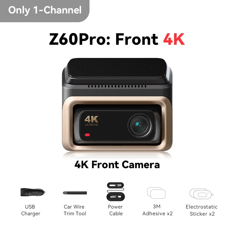 DDPAI Z60 Pro 4K Dash Cam Auto Dashcam Front GPS Car Camera for Dual SONY Sensor WiFi ADAS Night Vision DVR Video Recorder sayaragear