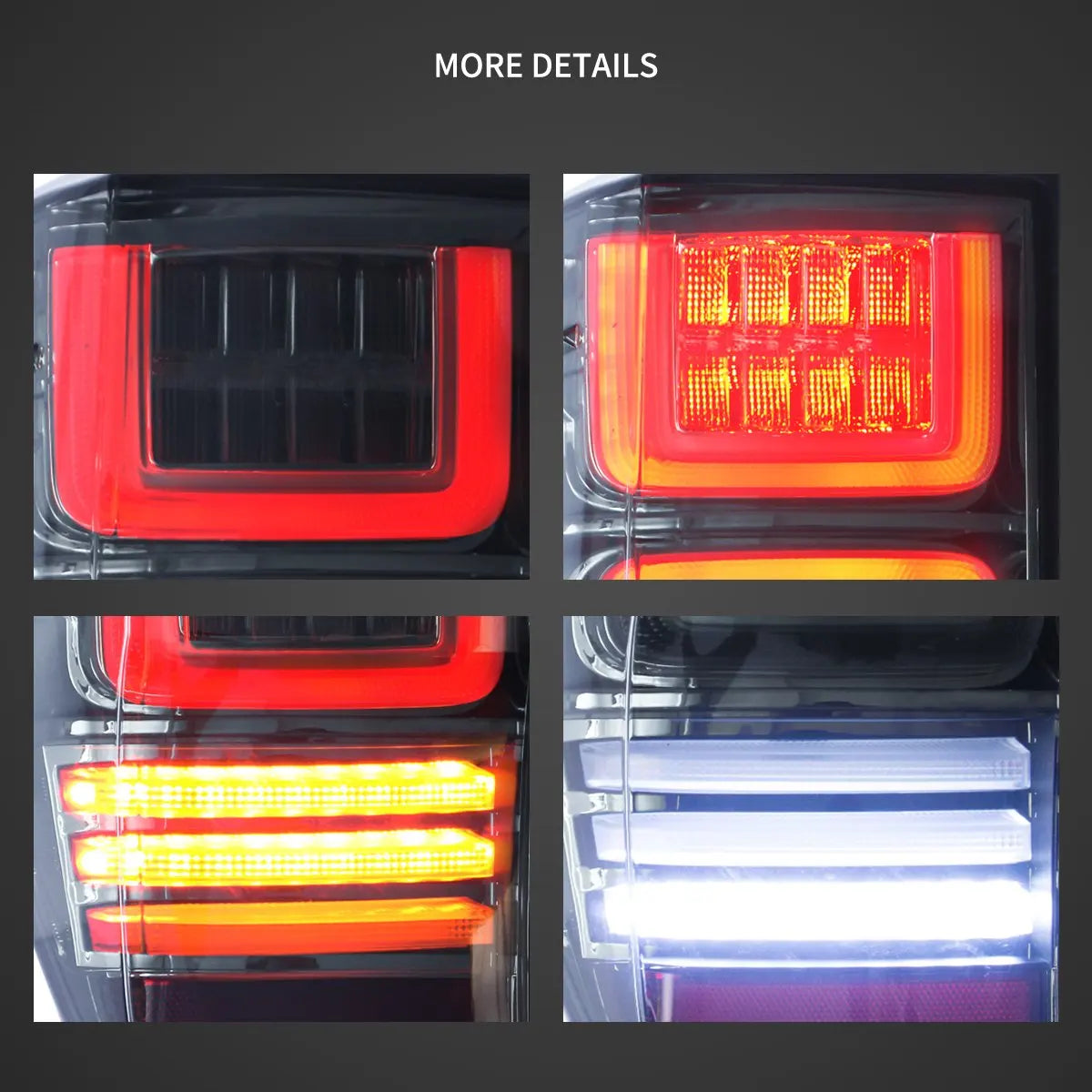 Vland 12-22 Ranger 1th Gen (T6/P375) LED Tail Lights With Sequential Turn Signal (Not Fit For US Models) sayaragear