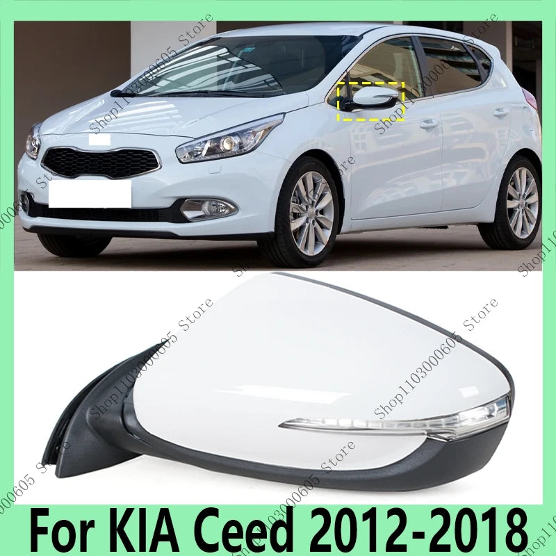 For KIA Ceed 2012-2018 5/6/8PIN Auto Parts Automobile Side Rearview Mirror Components Reflector Exterior Reverse Mirror - sayaragear