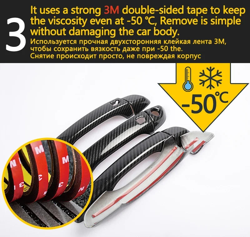 Carbon Fiber Door Handle Cover Accessories for  Chevrolet Sonic AVEO Holden Barina 2011 2012 2013 2014 2015 2016 2017 2018 2019 sayaragear