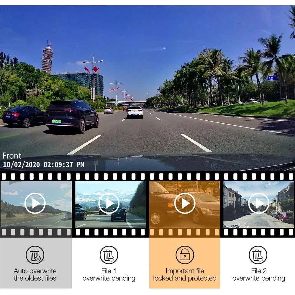 HD 4K 2160P WiFi Car DVR Dash Cam Camera 2K 1600P 1080P 24H Parking Monitor APP Control Car Driving Video Recorder for all cars sayaragear