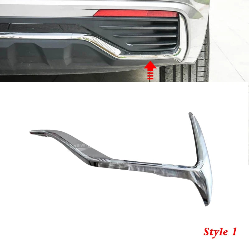 Rear Bumper Cover Trim For Geely Monjaro KX11 Xingyue L Silver Decorative Panel Rear Bumper Molding  Trim sayaragear