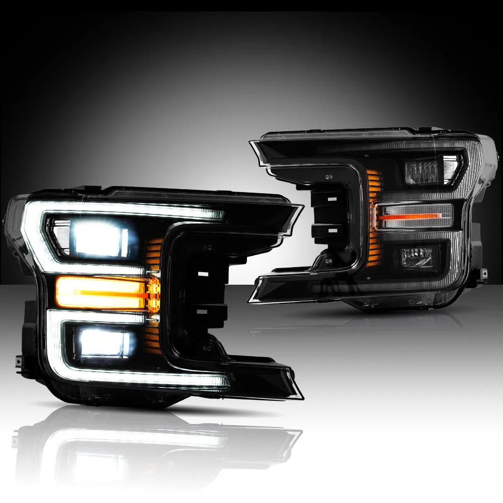 Vland 2018–2020 F-150 LED Dual Beam Projector Headlights with Start-Up Animation sayaragear