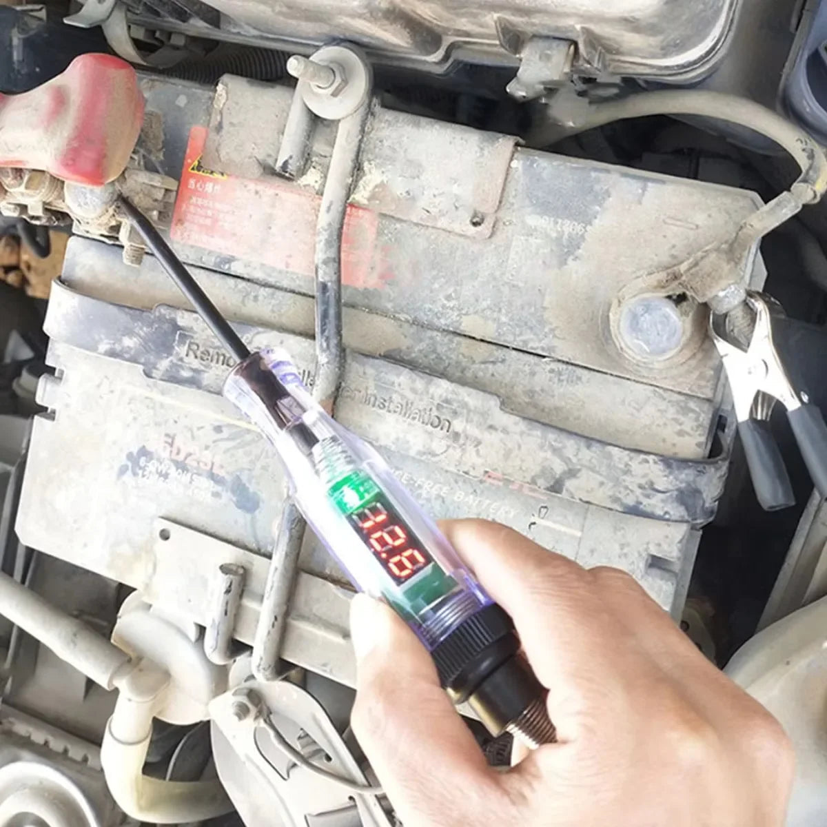 6V 12V 24V Car Truck Voltage Circuit Tester Auto Car Diagnostic Probe Test Pen Light Bulb Electric Measuring Pen Repair Tools sayaragear