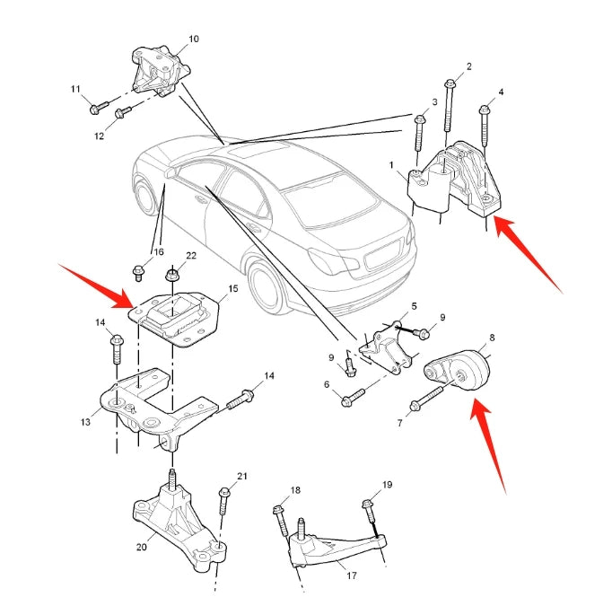 ATMMG For SAIC MG6 MG550 engine mount engine bracket Transmission bracket engine adhesive 30000250 30000252 10036652 original - sayaragear
