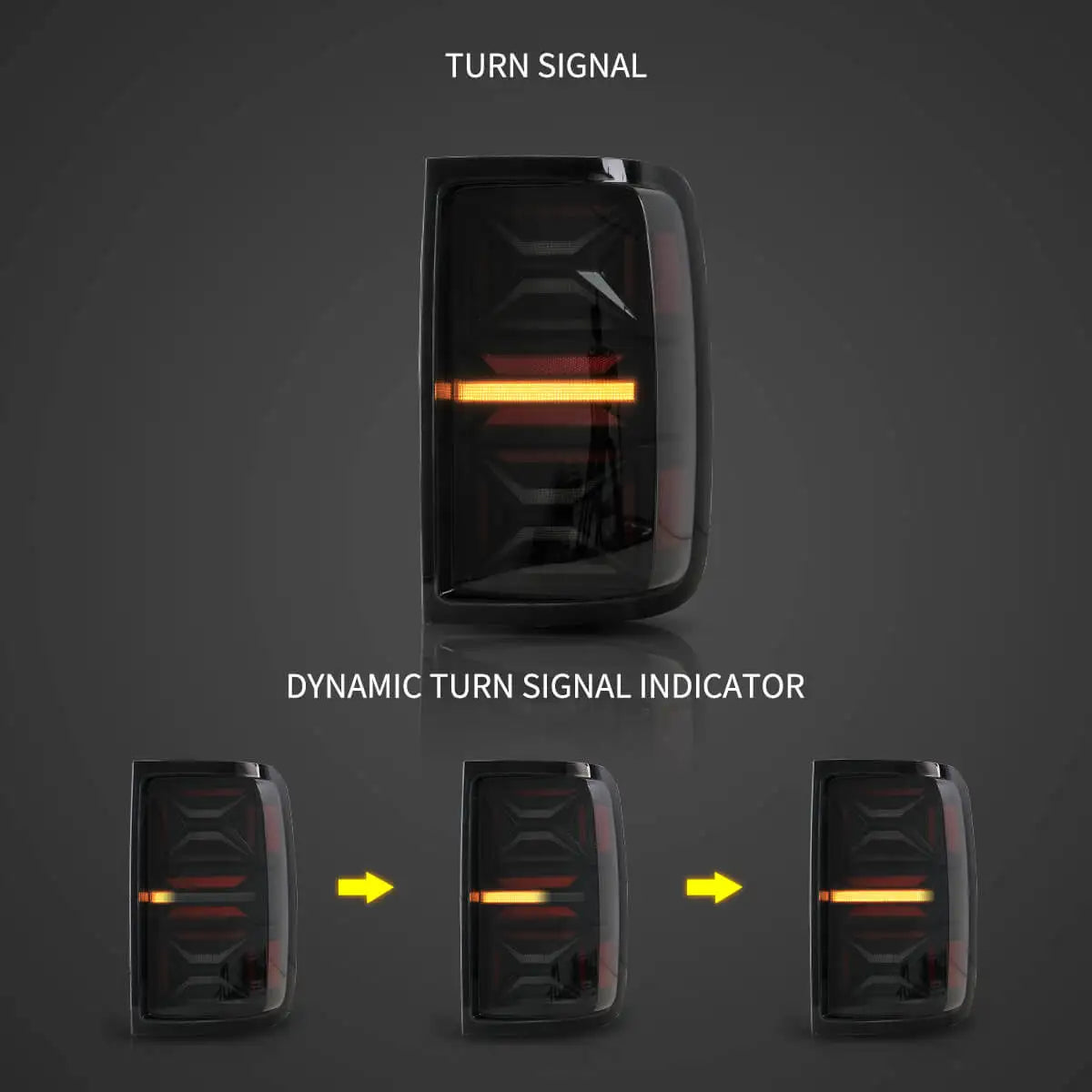 Vland 10-22 Amarok LED Tail Lights With Dynamic Welcome Lighting Smoked Rear Lamp Assembly Upgrade sayaragear