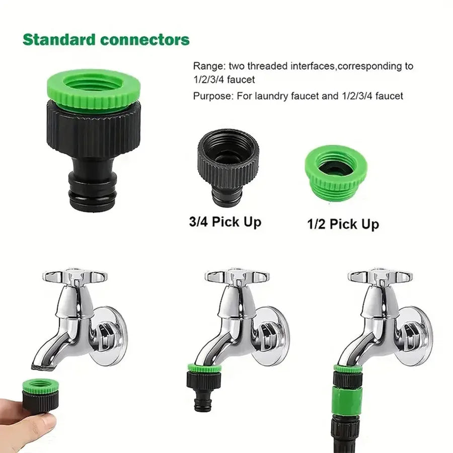 25FT-200FT Expandable Magic Hose Lightweight Design Durable Materials 7 Water Spraying Functions Gun Home Garden Watering Tools sayaragear