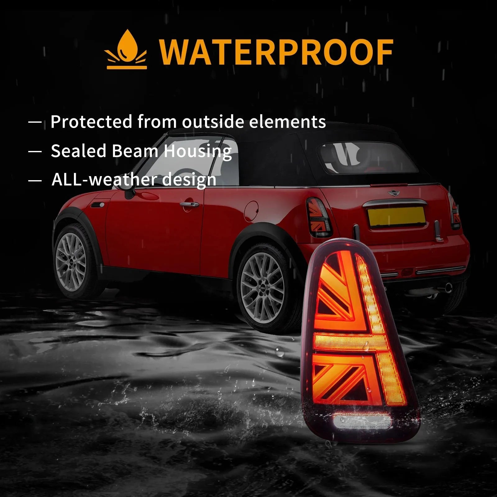 Vland 01-06 Mini R50 R52 R53 LED Tail Lights Rear Lamp Assembly Upgrade Replacement sayaragear