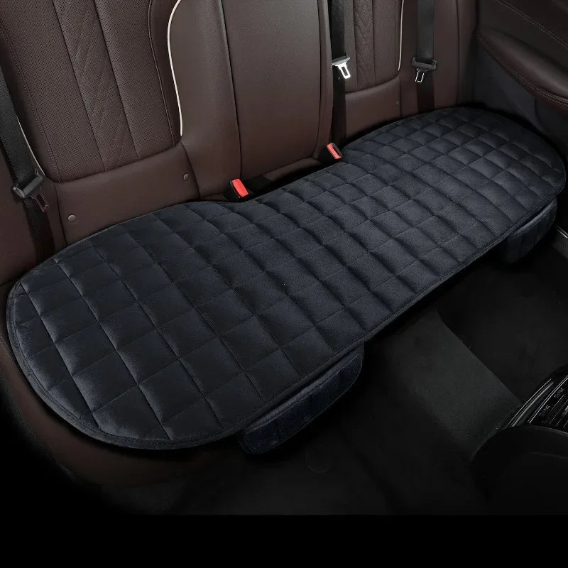 Car Seat Cover Front Rear Flocking Cloth Cushion Non Slide Winter Auto Protector Mat Pad Keep Warm Universal Fit Truck Suv Van sayaragear