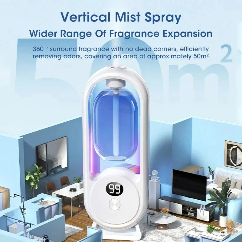 Automatic Home Fragrance Machine Essential Oil Diffuser Nebulizer Perfume Scent Machine for Kitchen and toilet deodorization sayaragear