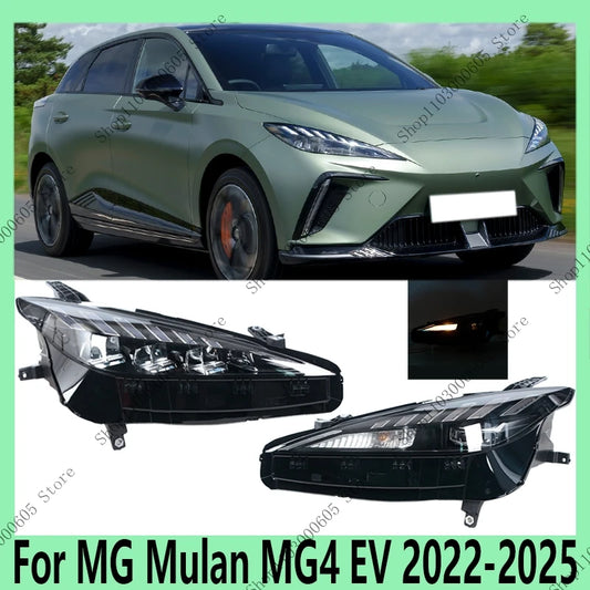 For MG Mulan MG4 EV 2022 2023 2024 2025 Automobile Accessories Front Bumper Headlight Assembly Turn Signal Parking Light - sayaragear