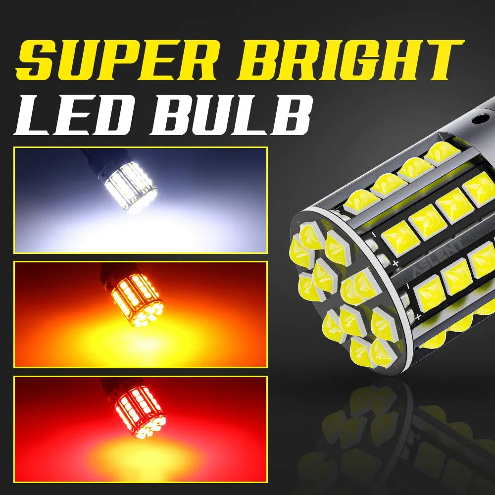 2x 1157 BAY15D P21/5W 1156 BA15S P21W BAU15S PY21W LED WY21W 7440 W21W T20 7443 W21/5W Turn Signal Reverse Brake Light Bulb 12V sayaragear