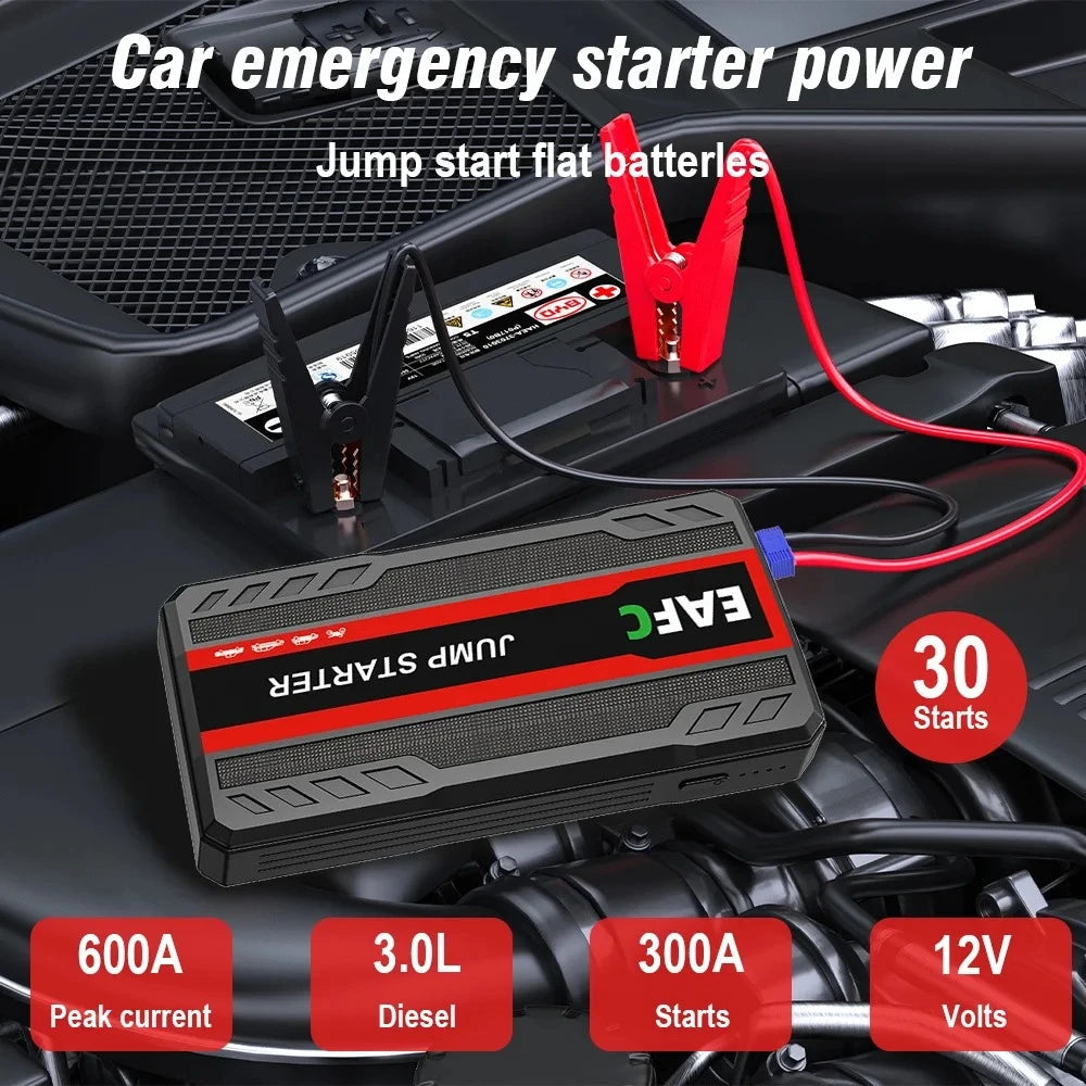 4000A/2000A/600A Portable Car Jump Starter PowerBank Booster Charger 12V Starting Device Petrol Diesel Car Booster JumpStarter sayaragear
