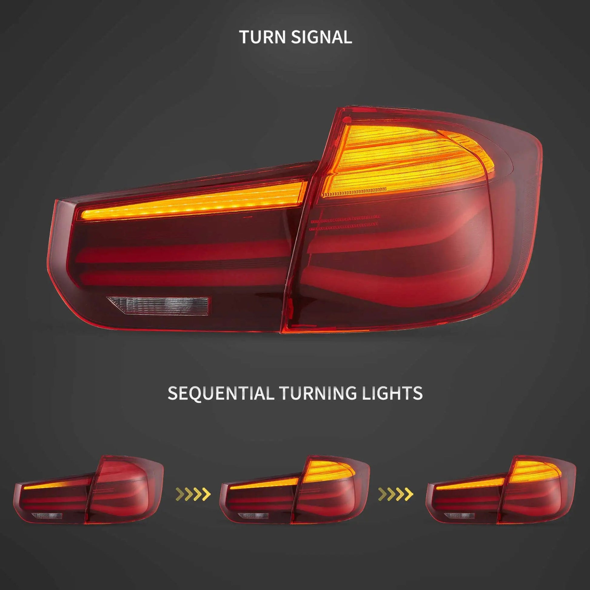Vland 12-19 3 Series F31 LED Tail Lights LCI-Style Rear Lamp Assembly Upgrade sayaragear