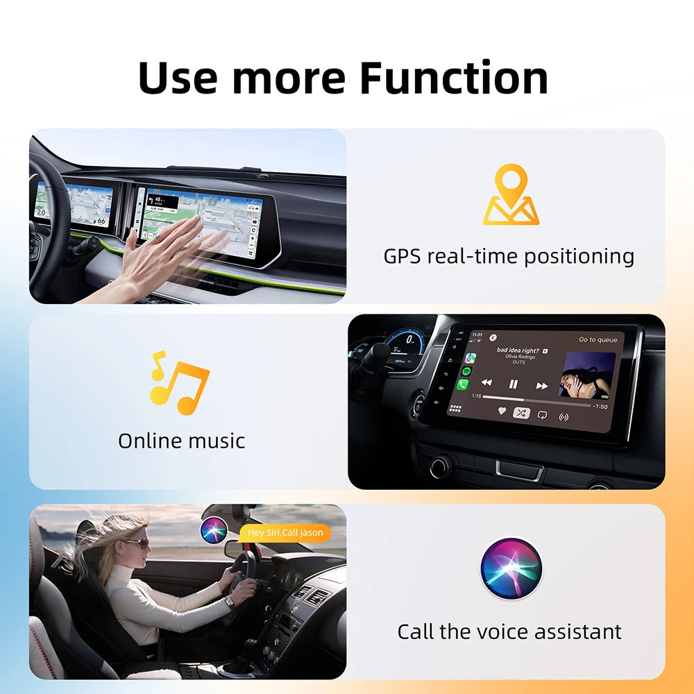 2in1 Wireless CarPlay Dongle Wireless Android Auto Adapter AI Smart Box Car Intelligent Systems For Car With Wired CarPlay sayaragear
