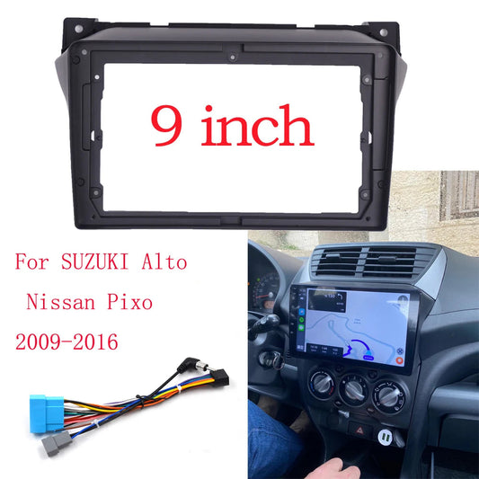9 Inch Car Frame Fascia Adapter For Suzuki Alto Japanese 2009-2016 Android Radio Audio Dash Fitting Panel Kit sayaragear