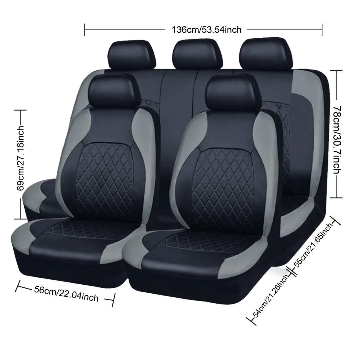 All Season Quited PU Leather Car Seat Cover Full Surrounded Seat Protector Waterproof Universal Fit Sedan Suv Pick-up Truck Seat sayaragear