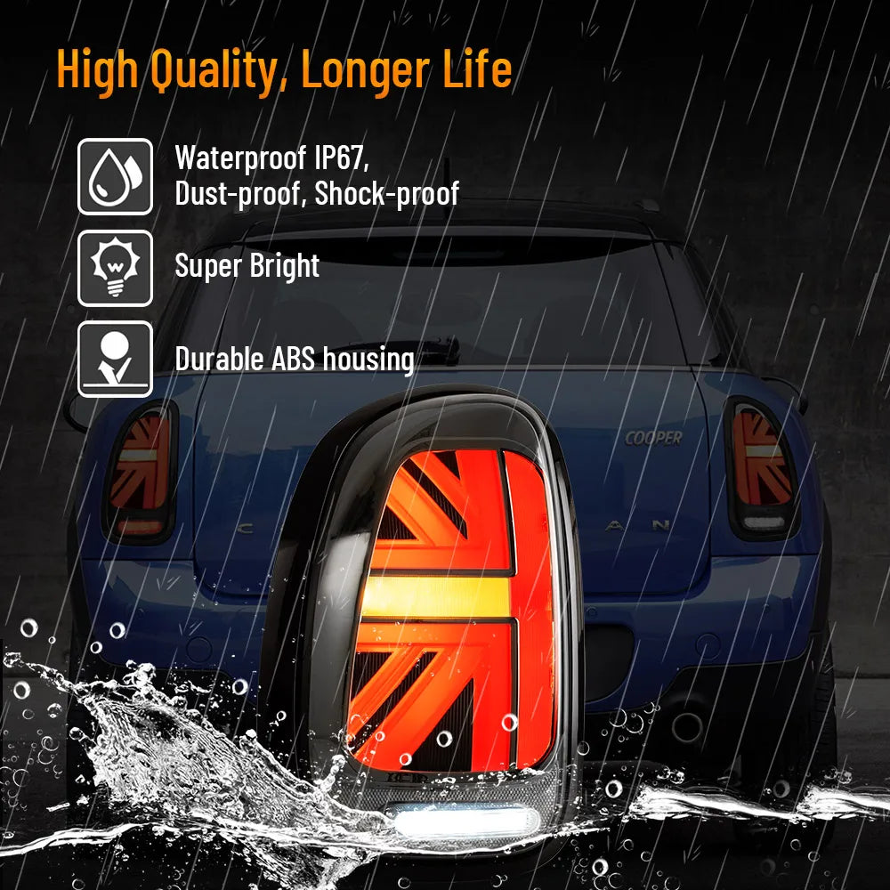 VLAND 2010-2016 Mini Cooper Countryman R60 LED Tail Lights Dynamic Welcome Lighting Plug & Play Rear Lamp Assembly sayaragear