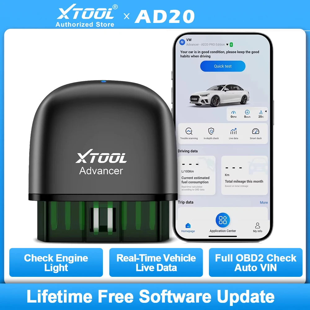 XTOOL Advancer AD20 Mini Bluetooth 5.0 OBD2 Scanner Full obd2 Functions Car Diagnostic Scan Tool Read/Clear fault code Universal sayaragear