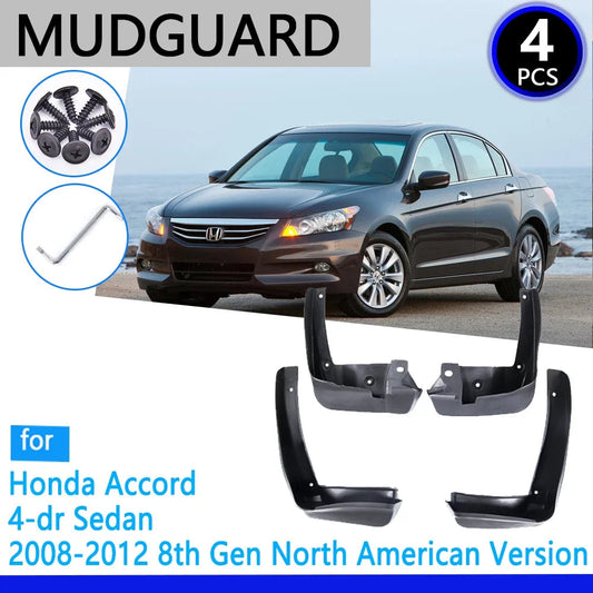 Mudguards fit for Honda Accord Sedan 2008~2012 2009 2010 2011 Car Accessories Mudflap Fender Auto Replacement Part sayaragear
