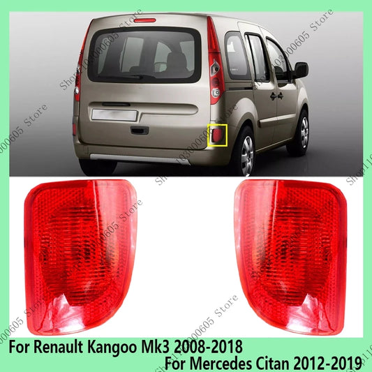 For Renault Kangoo Mk3 2008-2018 For Mercedes Citan 2012-2019 Car Parts Rear Bumper Reflector Signal Light 8200419906 8200419908 - sayaragear