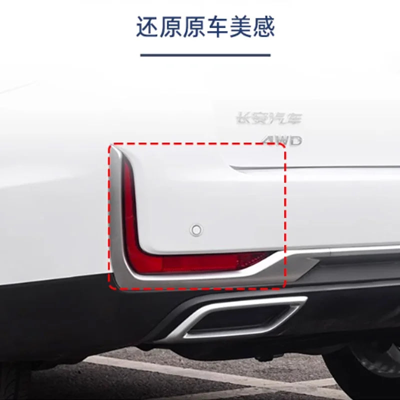 Original rear bumper lights, rear fog lights, red L-shaped taillights, reflectors, fog light strips For Changan CS95 2019-2021 sayaragear