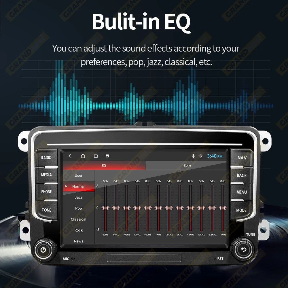 GRANDnavi Android13 Car Radio GPS For VW Volkswagen Skoda Octavia Golf 5 6 Touran Passat B6 Polo Jetta 2Din Multimedia Player sayaragear
