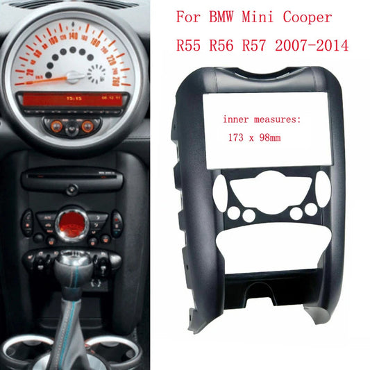2 Din Car Radio DVD Player Fascia Frame for-BMW Mini Cooper R55 R56 R57 Trim Panel Installation Kit sayaragear
