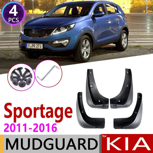 Front Rear for KIA Sportage SL 2011~2016 4pcs Car Mudflap Fender Mud Guard Splash Flap Mudguards Accessories 2012 2013 2014 2015 sayaragear