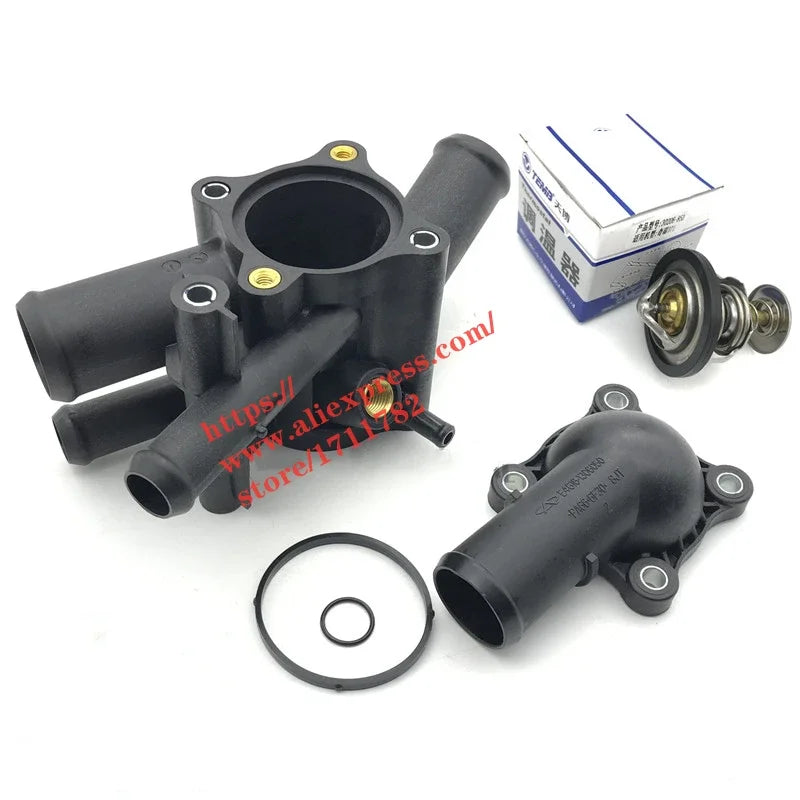 Engine Thermostat Seat/Cover for Chery A3/Cielo M11 Tiggo 3 Arrizo 5 7 Thermostat cover E4G16-13060301/E4G16-1306050 sayaragear