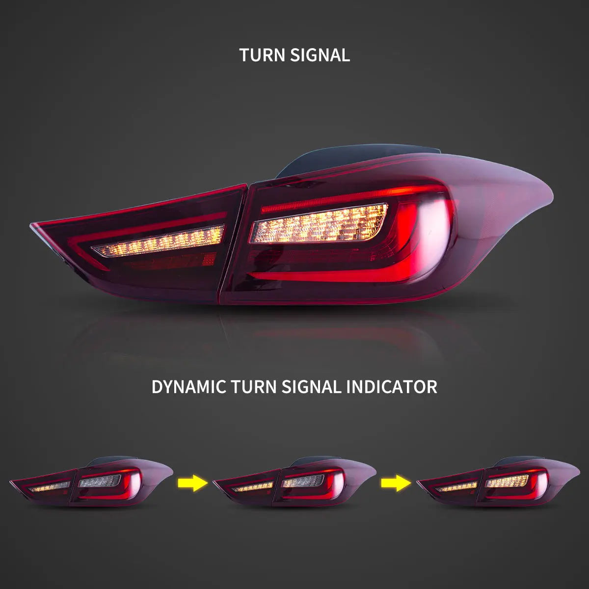 Vland 11-16 Elantra 5th Gen (MD/UD) LED Tail Lights With Sequential Turn Signal sayaragear